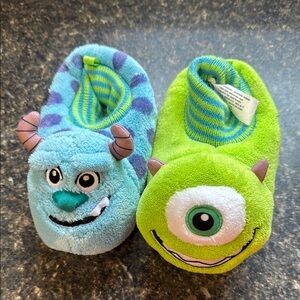 Monsters Inc. Plush Slippers Disney toddler 9-10
